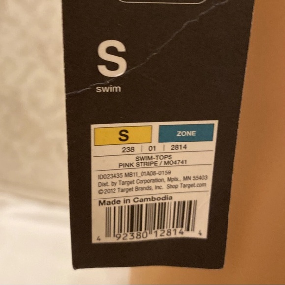 Mossimo Supply Co. Pink and White Bikini Top - Picture 3 of 13